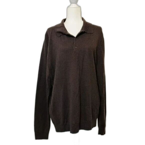 Nordstrom Man Bundle (2) Size XL Tall Extra Fine Merino Wool Collared Sweater - Picture 7 of 13